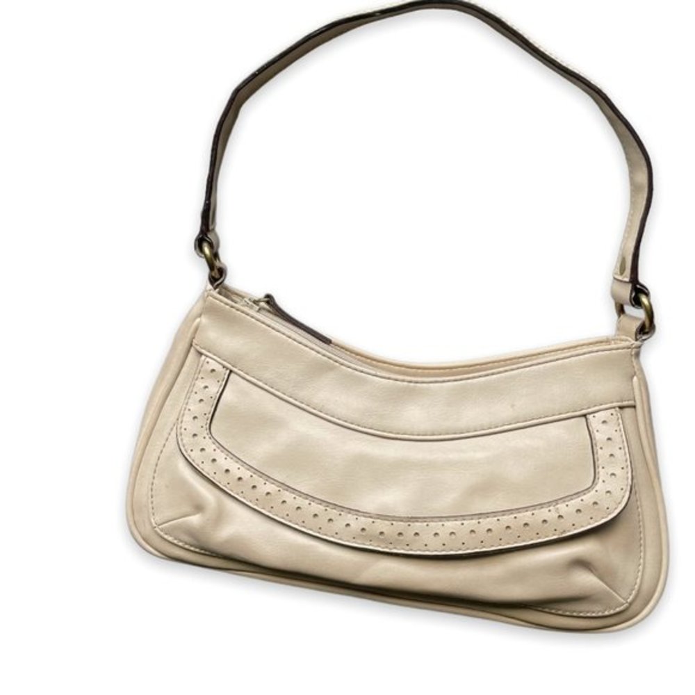 Liz Claiborne 90’s Villager Cream Curved Shoulder Bag